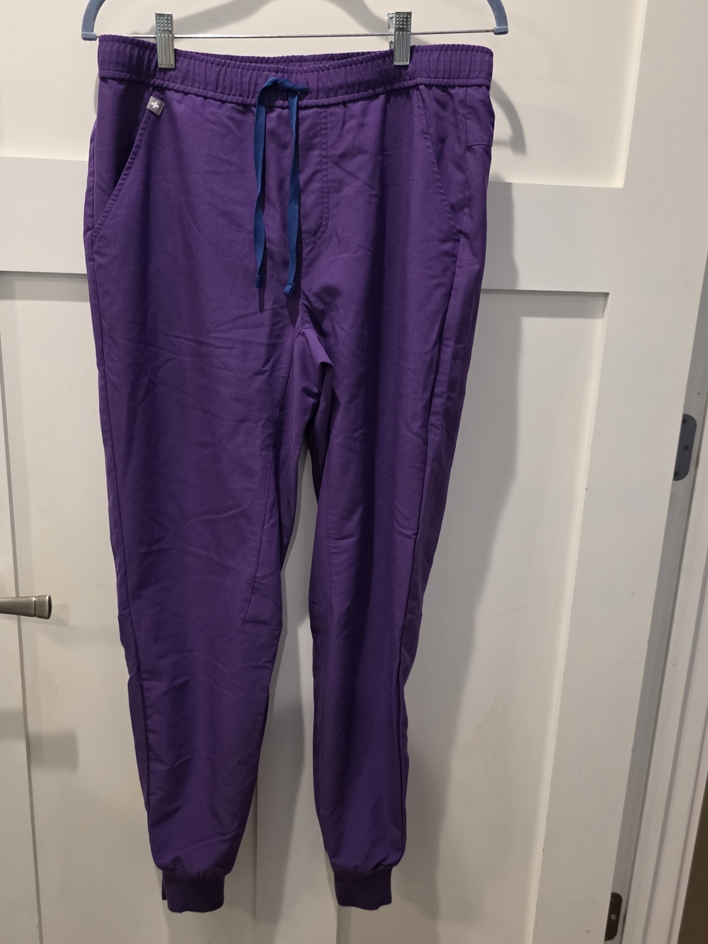 FIGS Zamora Jogger Scrub Pants Purple Drawstring Medium Technical Collection
